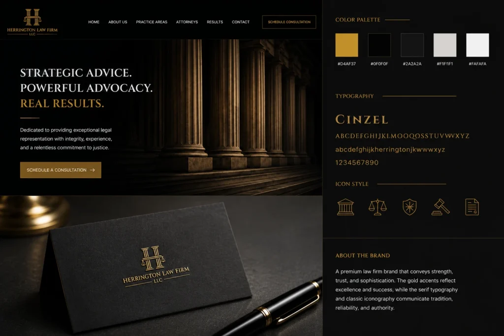 Herrington Law Firm LLC — Custom Law Firm Logo Design